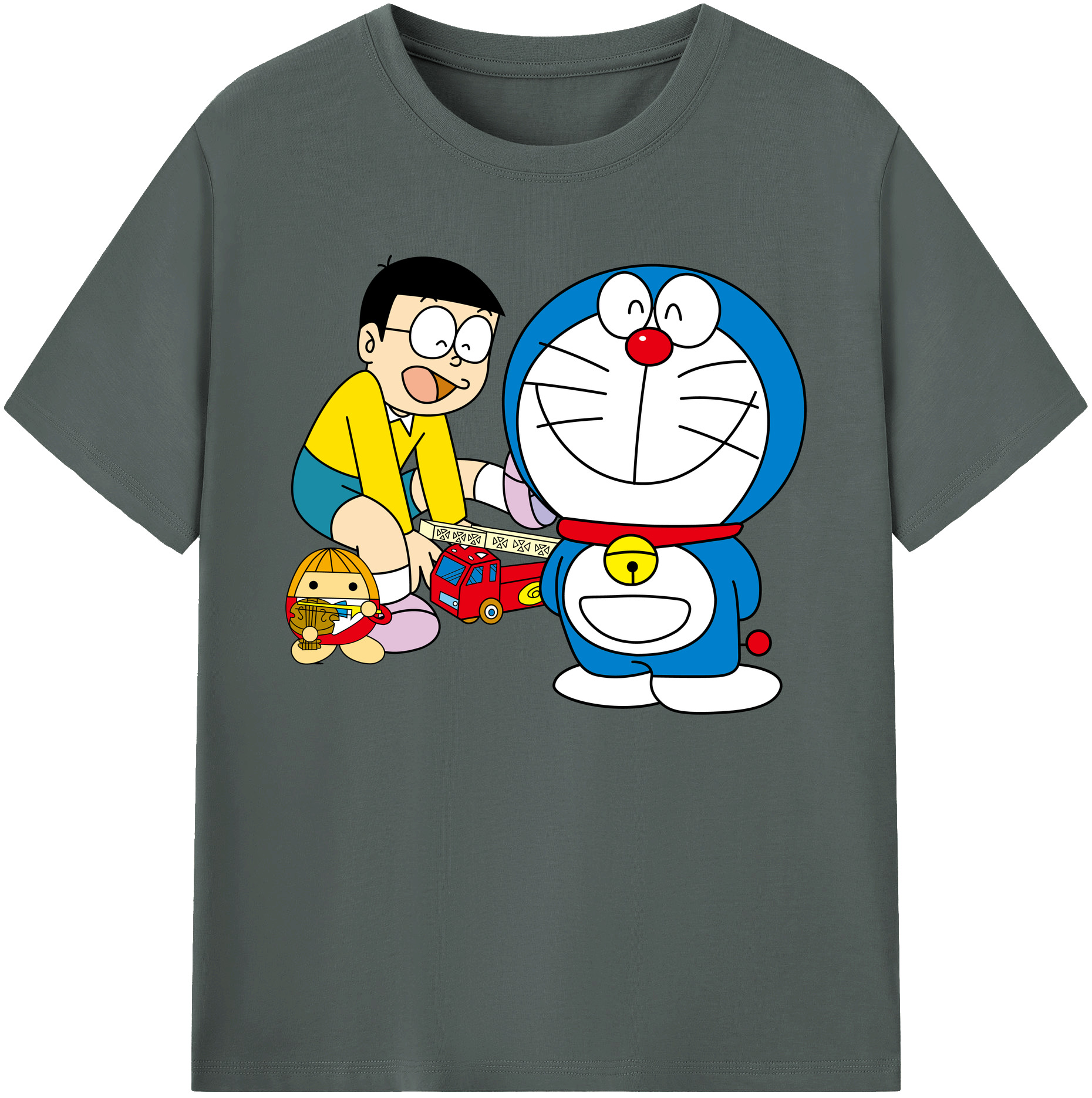 （画像用） ドラえもん Doraemon 綿100％ メンズ半袖Tシャツ｜肌触りやわらか＆通気性
